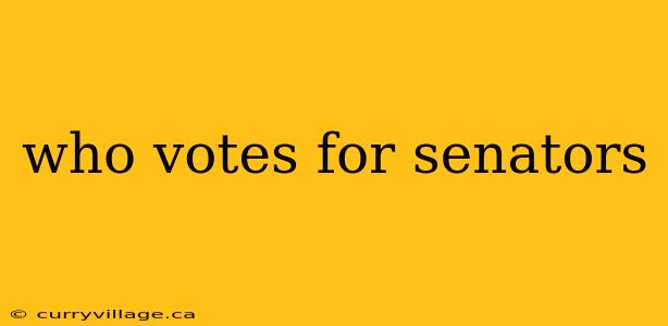 who votes for senators