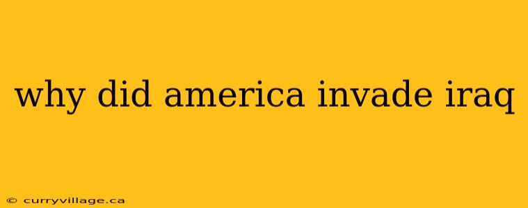 why did america invade iraq