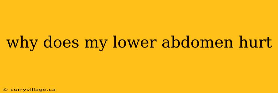 why does my lower abdomen hurt