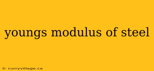 youngs modulus of steel