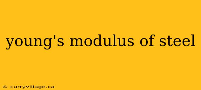 young's modulus of steel